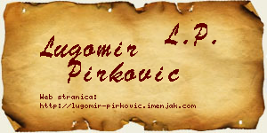 Lugomir Pirković vizit kartica
